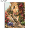 DRAWJOY Landscape Framed DIY Painting By Numbers Wall Art Acrylic Oil Canvas Paintings Home Decor For Living Room Wall