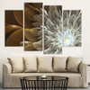 4pcs Wealth And Luxury Golden Flowers Painting Print on canvas wedding decoration Modular wall Picture Unframed