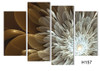 4pcs Wealth And Luxury Golden Flowers Painting Print on canvas wedding decoration Modular wall Picture Unframed