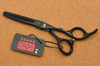 6.0'' Japan Kasho 440C Black Color Hairdressing Scissors Cutting Shears Thinning Scissors Professional Human Hair Scissors H1010