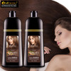 1pc 500ml Mokeru organic hair dying good effect long lasting argan oil hair dye shampoo for cover gray hair