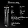 KEMEI KM-1407 3 In 1 Hair Trimmer Rechargeable Electric Nose Hair Clipper Professional Electric Razor Beard Shaver EU plug