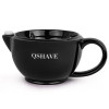 QSHAVE Razor Shaving Scuttle Mug Filled hot Water Keep Lather Always Warm It Large Size Bowl Handmade Pottery Cup Black &amp; White