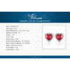 JewelryPalace Heart 4ct Pigeon Blood Red Ruby Stud Earrings Solid 925 Sterling Silver Jewelry For Women Fashion Wedding Earrings