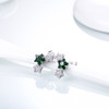  DOUBLE-R Star Earrings For Girls 925 Sterling Silver Stud Earring With Created Emerald Gemstone Jewelry