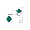 JewelryPalace 5.5ct Emerald Ring Solid 925 Sterling Silver Romantic Classic Ring Brincos Wholesale Promotion