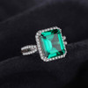 JewelryPalace 5.5ct Emerald Ring Solid 925 Sterling Silver Romantic Classic Ring Brincos Wholesale Promotion