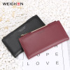 WEICHEN Women Wallet Zipper Coin &amp; Cell Phone Pocket Female Wallet Card Holder Ladies Red Clutch Purse High Quality