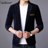 2018 New Fashion Brand Blazer Jacket Men Korean Velvet Slim Fit Suits Coat Party Navy Single Button Party Casual Men Clothing