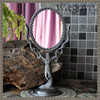 vintage oval 360 rotating embossed double face desktop table makeup cosmetic mirror mirror makeup home decoration mirror HZJ003