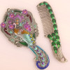 European small size Carry  Vintage Hand mirrors Makeup VMirror  Hand Hold Cosmetic Mirror With Handle For Gifts HZJ012