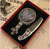 Make Up Mirror Chinese Vintage Hollow-out Carving Rhinestone Mirror Comb Set