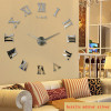 new real Europe  home decor wall clock acrylic mirror stickers quartz living room wall stickers modern clocks watch Needle