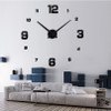 2018 new Arrival Digital Big Mirror Wall Clock Modern Design Living Room Quartz Metal Clocks Home Decoration