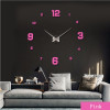 2018 new Arrival Digital Big Mirror Wall Clock Modern Design Living Room Quartz Metal Clocks Home Decoration