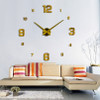 2018 new Arrival Digital Big Mirror Wall Clock Modern Design Living Room Quartz Metal Clocks Home Decoration