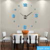 2018 new Arrival Digital Big Mirror Wall Clock Modern Design Living Room Quartz Metal Clocks Home Decoration