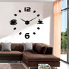 1Piece Fashion Watches Arrival Quartz Wall Clocks 3D DIY Big Wall Clock Mirror Wall Sticker DIY Living Room Home Decor Modern