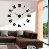 1Piece Modern Design DIY Large Decorative 3D Wall Clocks Reloj Pared Adhesivo Roman Numerals Mirror Big Clocks Stickers Watches