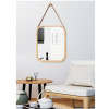 Vintage Round/Square Mirror Makeup Mirror Wall Hanging Decoration Retro Handmade Simple Wall Ornament Creative Circular Mirror