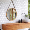 Vintage Round/Square Mirror Makeup Mirror Wall Hanging Decoration Retro Handmade Simple Wall Ornament Creative Circular Mirror
