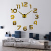 Fashion 3d big wall clock modern design home decor mirror wall watch stickers living room creative reloj de pared  Fashion 3d big wall clock modern design home decor mirror wall watch stickers living room creative reloj de pared