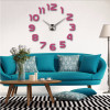 Fashion 3d big wall clock modern design home decor mirror wall watch stickers living room creative reloj de pared 