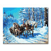 DIY Oil Painting By Numbers Handpainted Winter Castle Driving White Horse On Canvas Home Decor Wall Art Scenery Pictures Framed