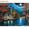 CHENISTORY Landscape Diy Painting By Numbers Wall Art Picture Acrylic Paint On Canvas Handpainted For Living Room Artwork 40x50