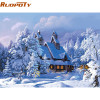 RUOPOTY Frame Christmas Snow Landscape DIY Painting By Numbers Wall Art Picture Modern Hand Painted Oil Painting 40x50cm decor 