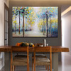 Mintura Art Large Size Hand Painted Trees Landscape Oil Painting on Canvas Wall Art Pictures For Living Room Home Decor No Frame