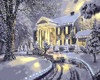 Winter snow villa Christmas Picture Home Decor no frame Painting picture By Numbers Handwork Draw On Canvas Living Room Wall Art