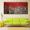 Modern Living Room Wall Decor Beautiful Red Tree Oil Painting Modern Canvas Art Hand Painted Wall Pictures No Framed