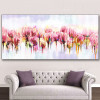 Hand Painted Flowers Oil Painting on Canvas Handmade Acrylic Floral Paintings Large Pink Tulip Flower Pictures Home Wall Art