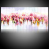 Hand Painted Flowers Oil Painting on Canvas Handmade Acrylic Floral Paintings Large Pink Tulip Flower Pictures Home Wall Art