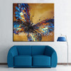 Handmade Canvas Painting Abstract Adorable Blue Butterfly Art Oil Painting On Canvas Animal Paintings For Living Room Decor