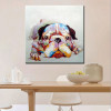 Mintura Art Hand Painted Acrylic Canvas Oil Paintings Colorful Dog Modern Abstract Animal Wall Art Kid's Room Decor No Framed