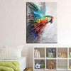 Modern Home Decor Wall Art Handmade Funny Colorful Parrot Pictures Hand Painted Large Abstract Cartoon Oil Paintings on Canvas