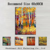 High Quality Many Kinds Of Tree Oil Painting On Canvas Handmade Abstract Birch Trees Oil Painting For Wall Deco