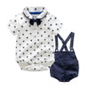 Newborn Baby Boy Clothes Childrens Infant Clothing Sets Kids Baby Boy Suit gentleman clothes T-shirt +Pants+Bow For Weddings