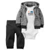 Clothing Set for Boy and Girl 3 pcs carter bebes Long Sleeve Bodysuit+Coat+Long Pants for winter Baby Set for 6m to 24m