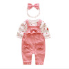 Newborn Baby Girl Clothes Braces Spring Autumn Cotton Set  Children Baby Girl Clothes Long Sleeve Baby Set 3 Pcs Kids Clothes
