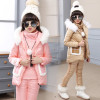 The Child In The Girls Winter Coat Hoody Three Piece Suit Children Children's Clothing Girl's Clothes New Year Dress Baby Kids