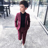 Kids Blazer Baby Boys Suit Jackets 2018 Spring Cotton Coat Pants 2 Piece Boy Suits Formal  For Wedding Chlidren Clothing 3sb012