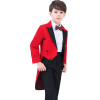 Boys Formal Dress Tuxedo Piano Performance Costume Flower Boys Birthday Wedding Suits 5pcs Jacket + Shirt + Pant + Tie 4Pcs