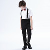 Wedding Suit For Boys Kids Formal Prince School Student Dress Gentleman Kids Strap Shirt Pants Bowtie 4Pcs Performance Costumes