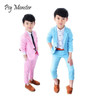 Boys Formal School Suits for Weddings Brand Prince Kids Party Tuxedos Boys Gentlemen Birthday Dress Blazer Pants 2PCS Costume