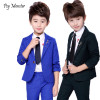 Wedding Suit For Flower Boys School Student Formal Performance Dress Gentleman Kids Blazer Pants 2Pcs ceremony Costumes F155