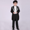 Boys Formal Dress Tuxedo Piano Performance Costume Flower Boy Birthday Wedding Suits 5pcs Jacket + Vest + Shirt + Pant + Tie F60