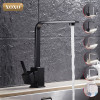 XOXO Polished Black Brass Swivel Kitchen Sinks Faucet 360 degree rotating Kitchen Mixer Tap 83030H